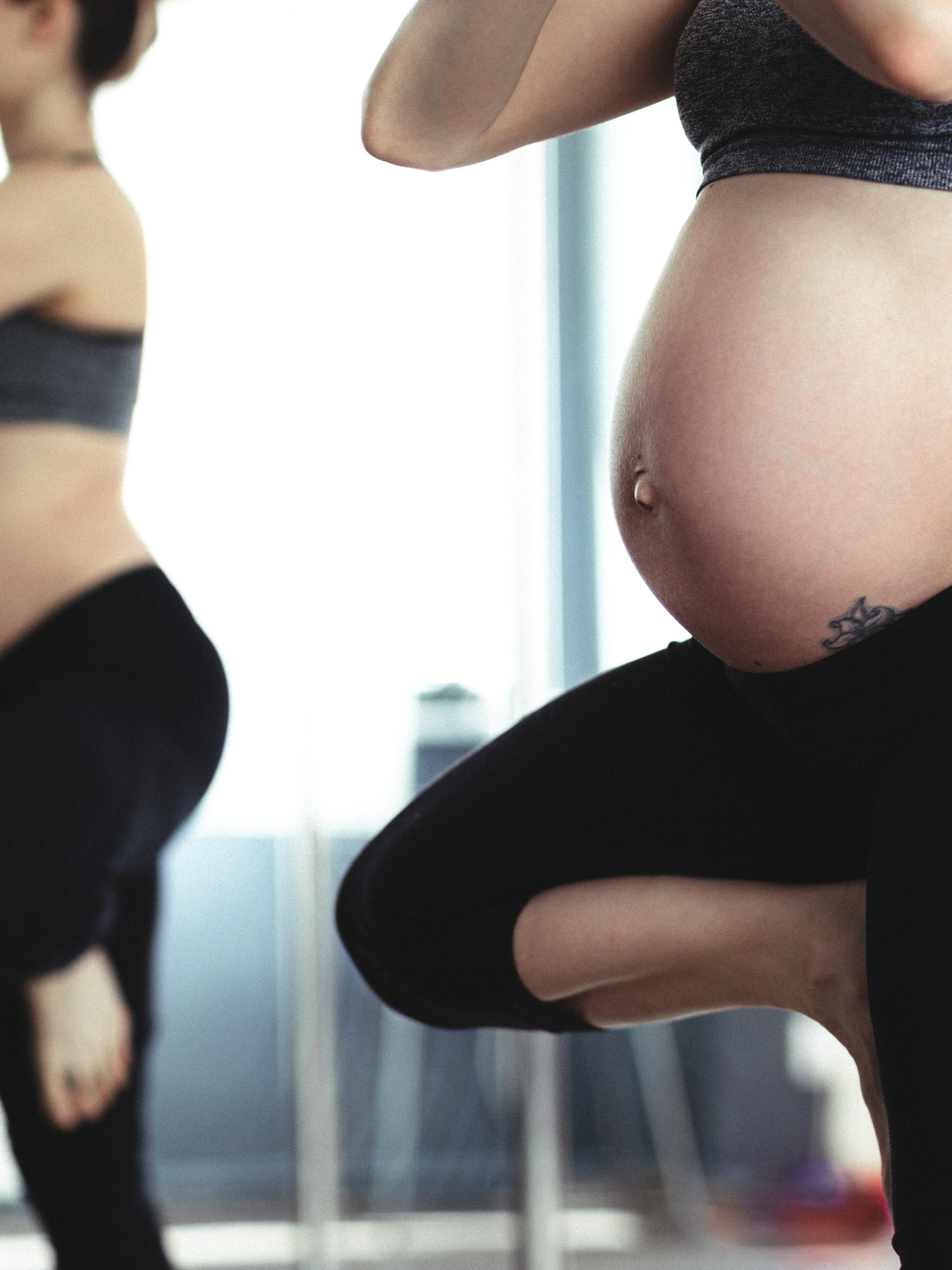 Picture of pregnant woman exercising